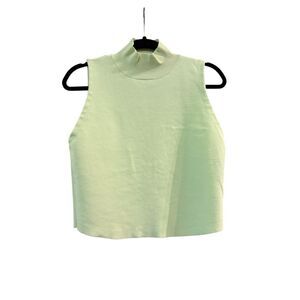 NWOT House of Harlow 1960 Sleeveless Mock Neck Crop Top, Light Green, Large